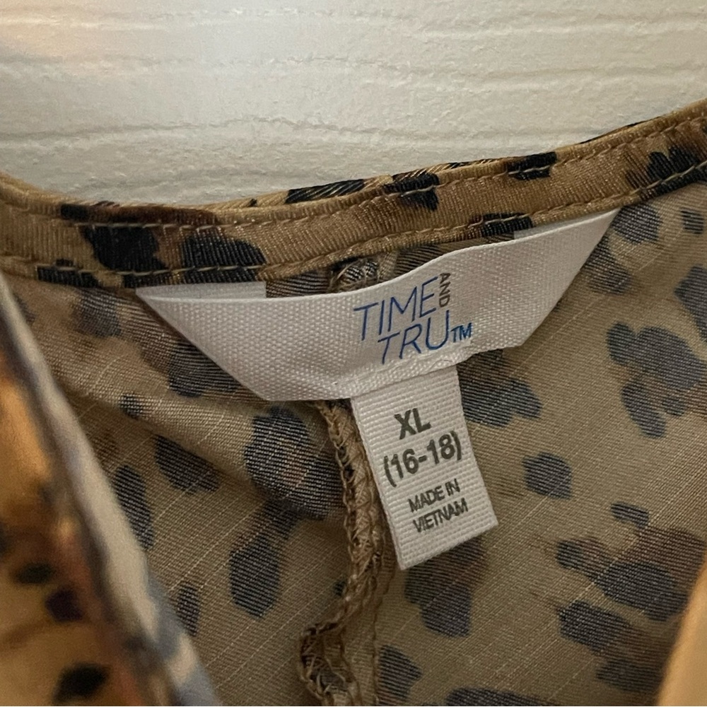 NWT: TIME AND TRUTru Brown Leopard Midi Slip Dress Size 16-18 - Picture 5 of 9